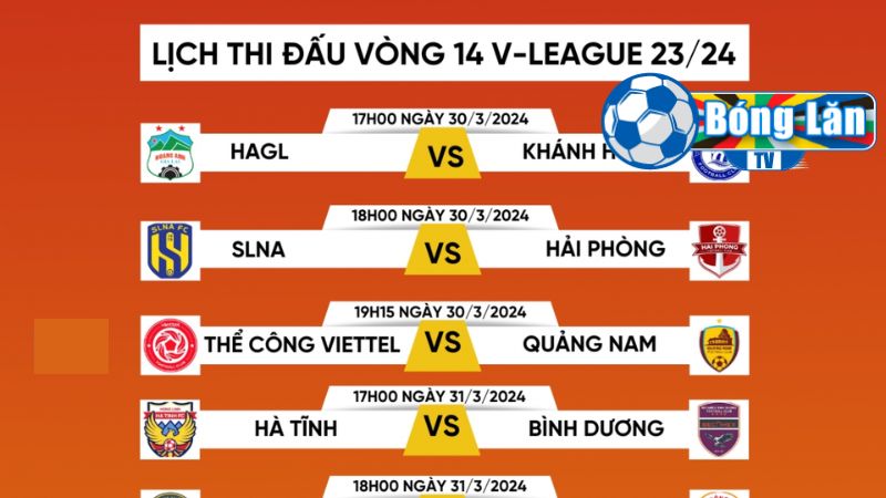 Lịch thi đấu Bóng Lăn TV